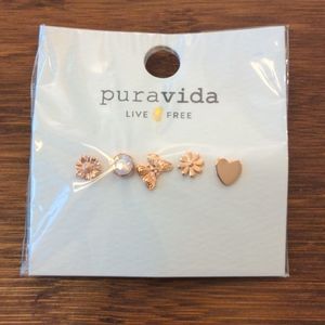Pura Vida Flower, Heart, Butterfly, Jewel Earrings